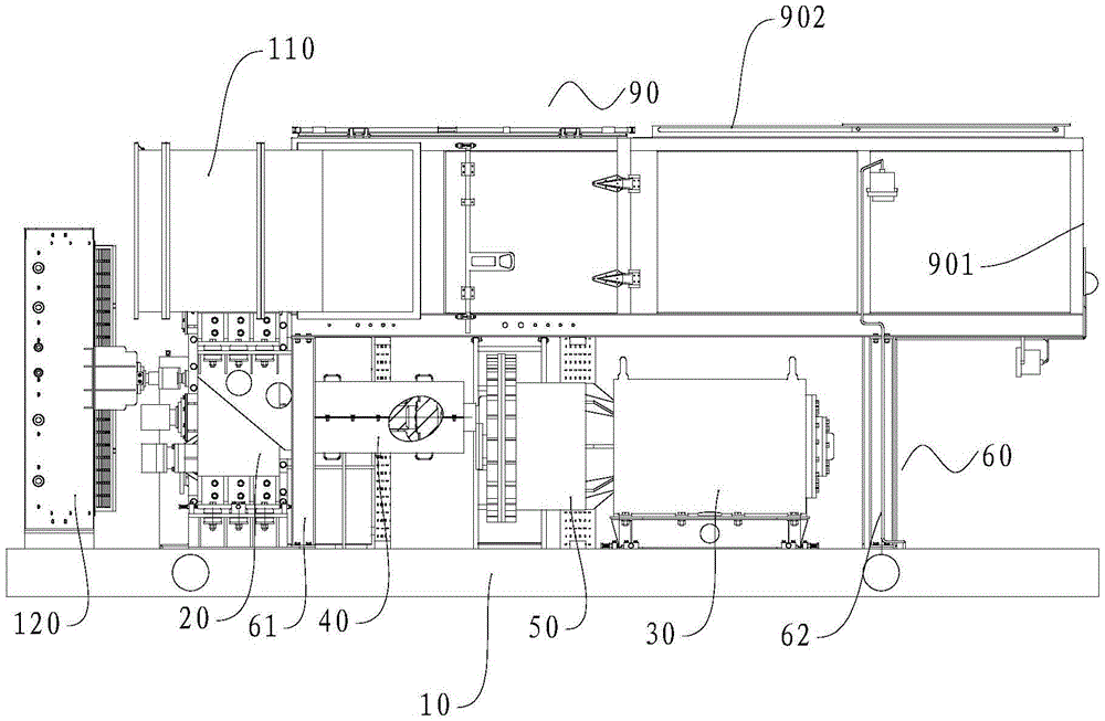 Power device of fracturing truck