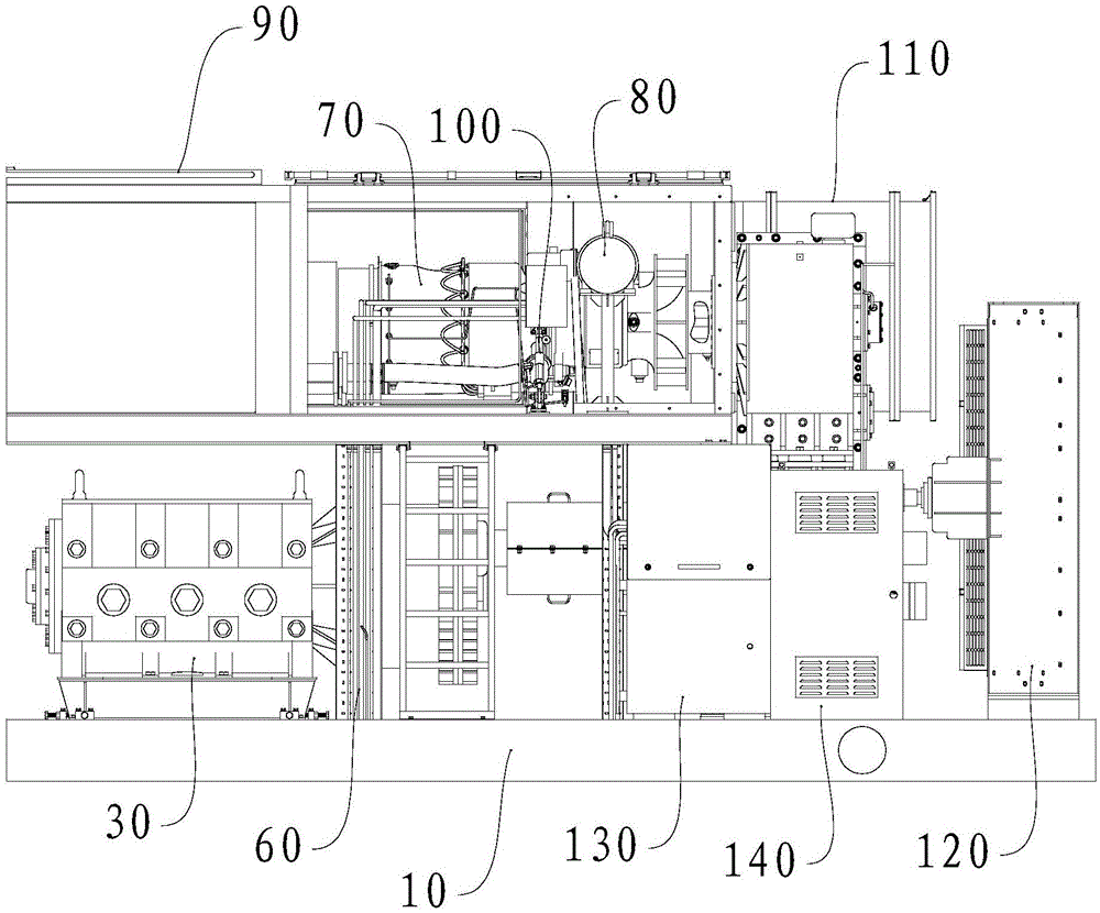 Power device of fracturing truck