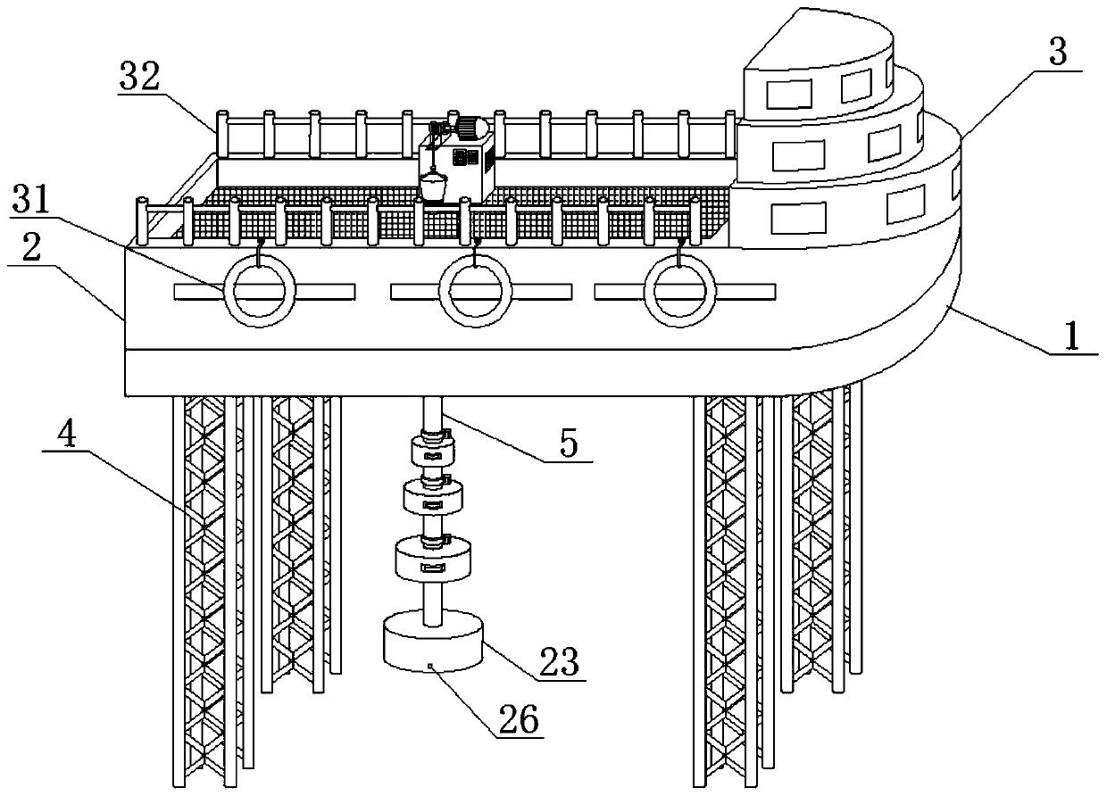 A multi-layer lifting feed platform ship device