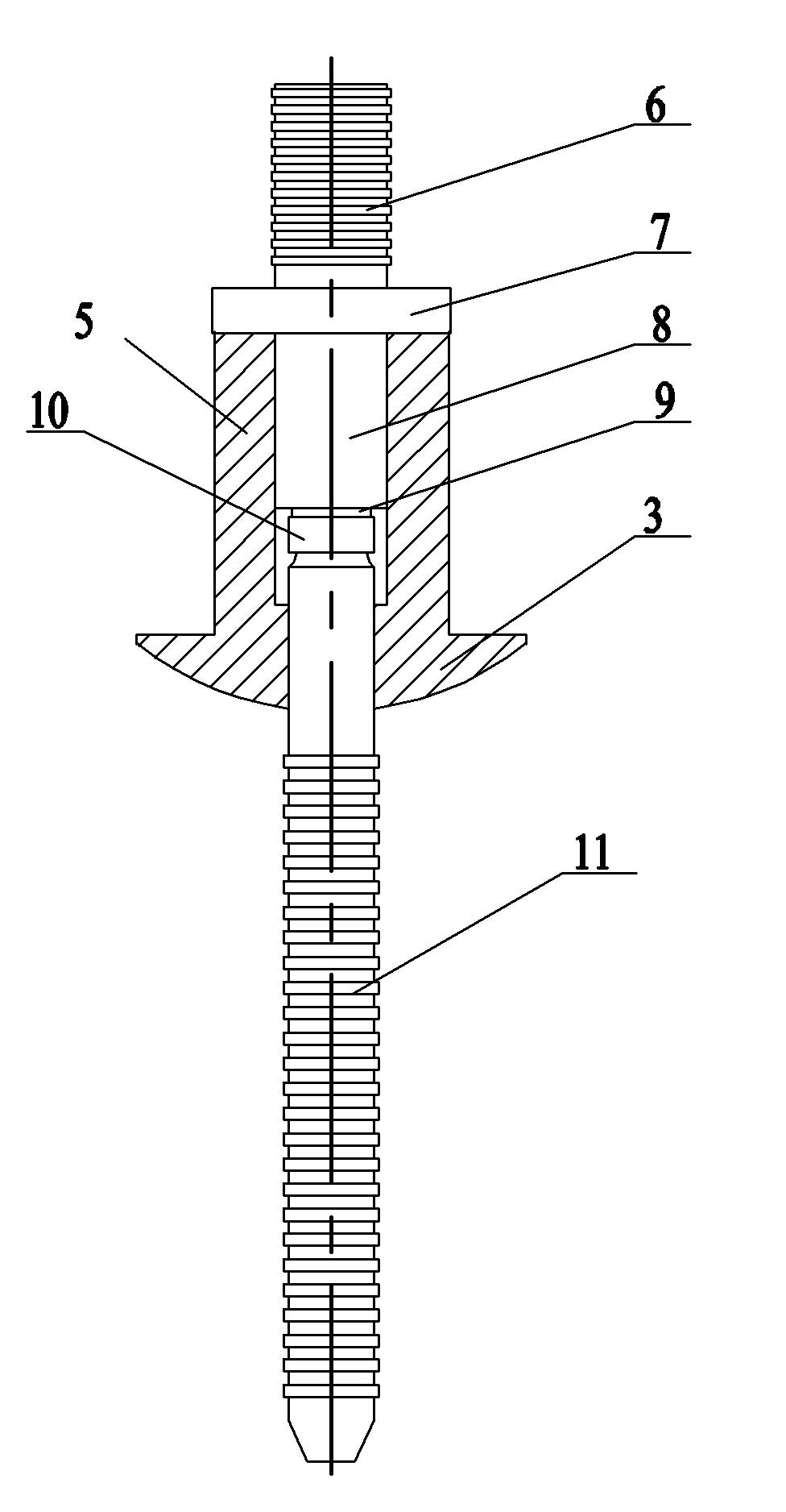 Self-locking drum-shaped blind rivet