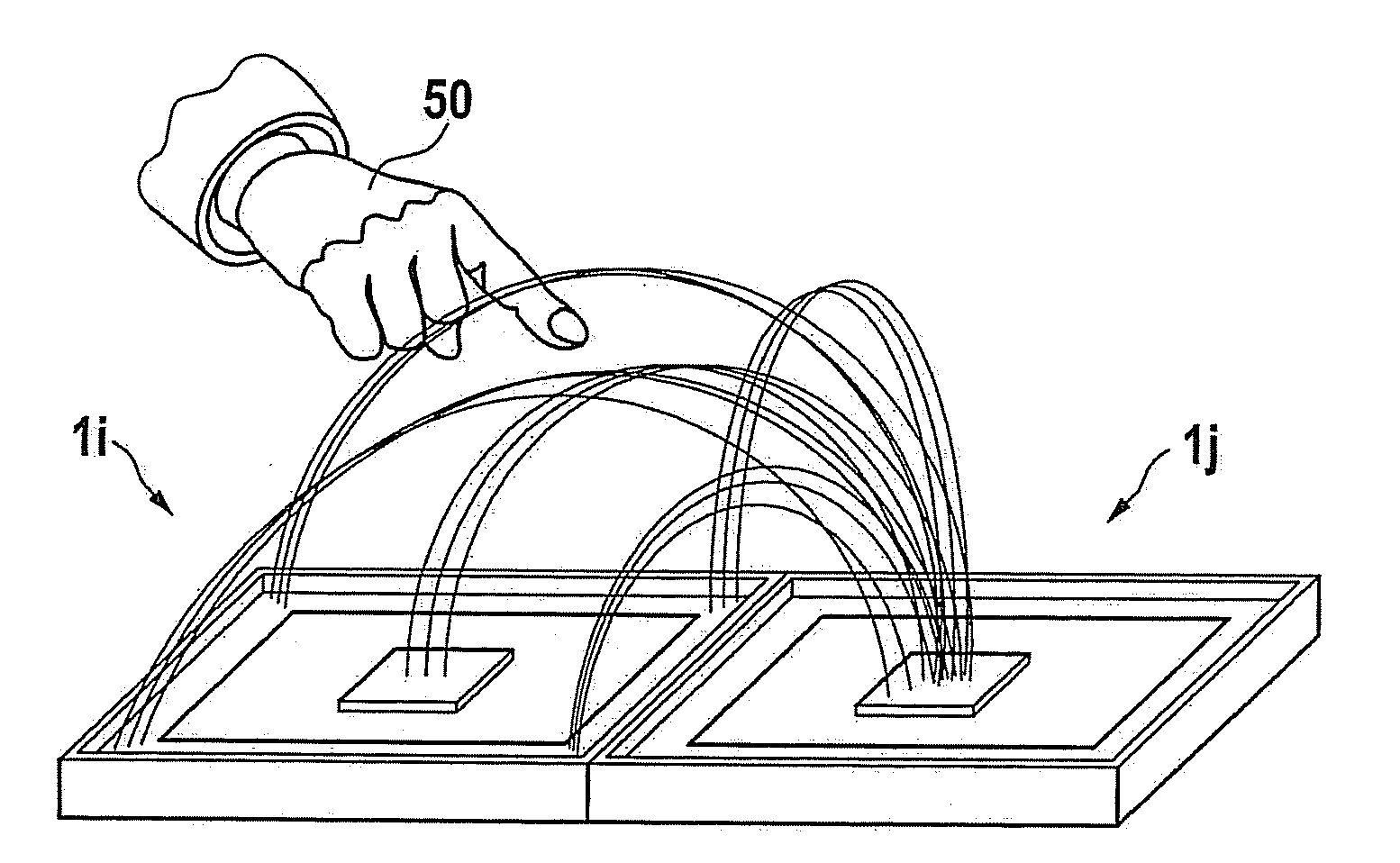 Sensor system for monitoring surroundings on a mechanical component and a method for activating and evaluating the sensor system