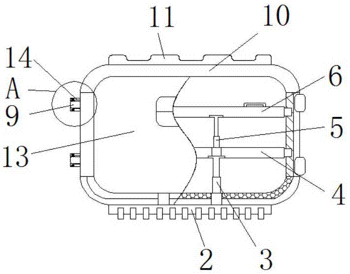 Packaging box facilitating layered containing of plastic