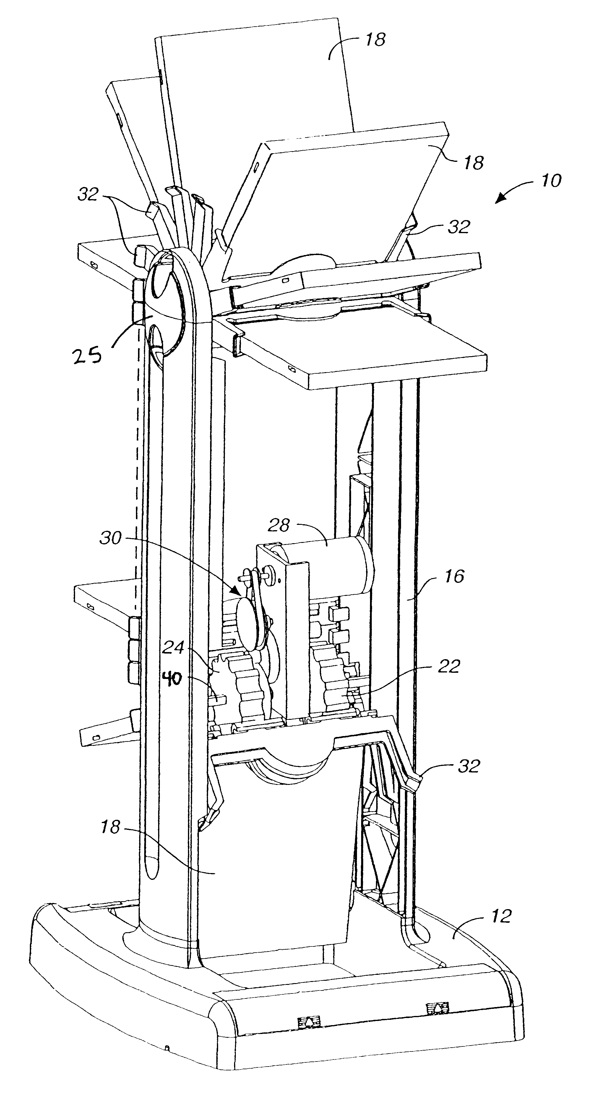 Rack for compact discs