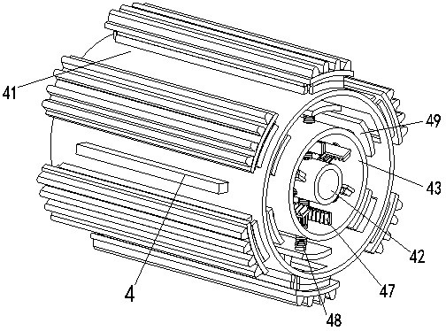 A rice-wheat combine harvester threshing separation device