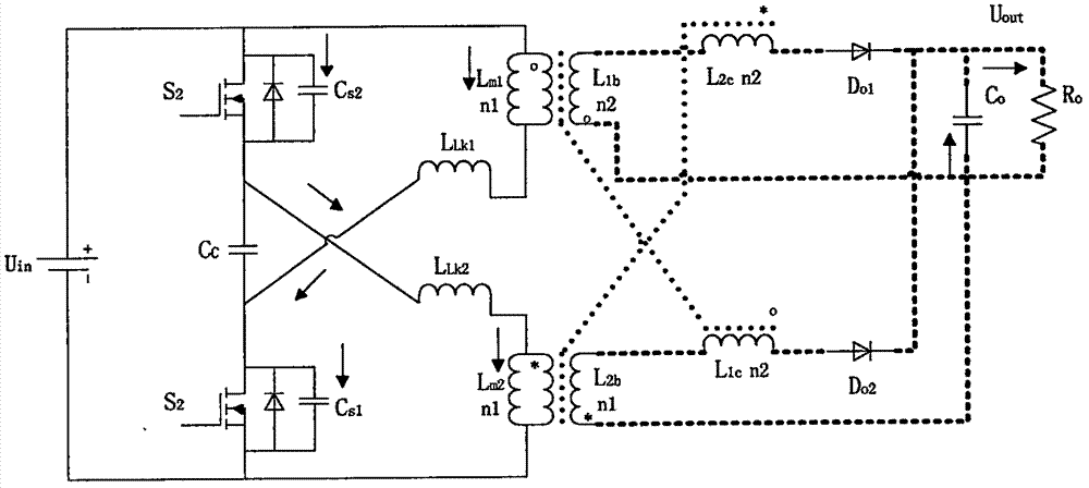 Novel isolation actively-clamped interleaved parallel Boost soft switching converter and working method thereof