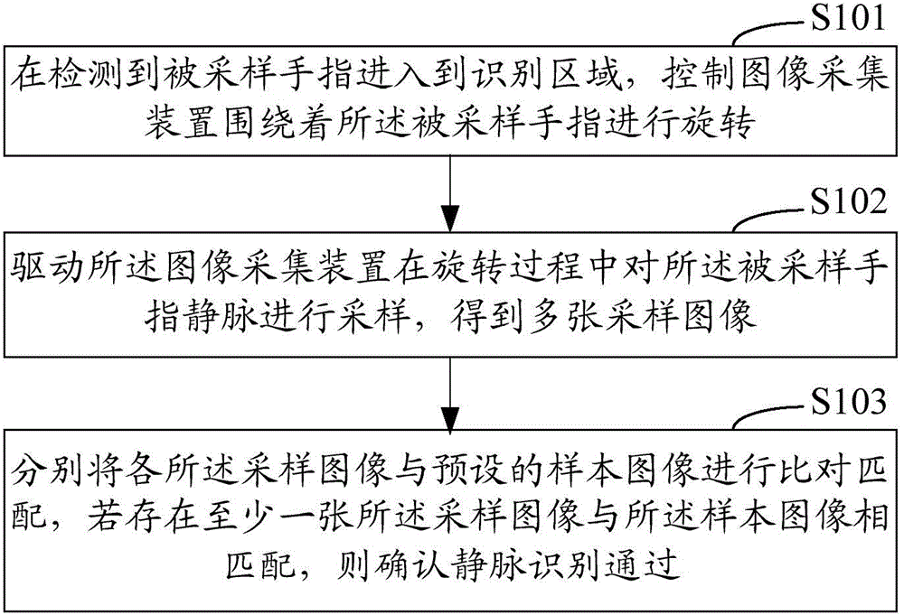 Finger vein identification method, apparatus and vein authentication terminal device