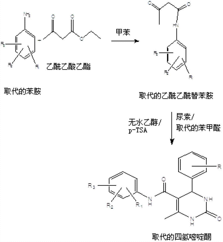 6 - methyl - 4 - phenyl - 5 - ( phenyl or cycloalkyl) carbamoyl - 1,2,3, 4 - tetrahydropyrimidin- 2 - one derivatives as antitubercular agents