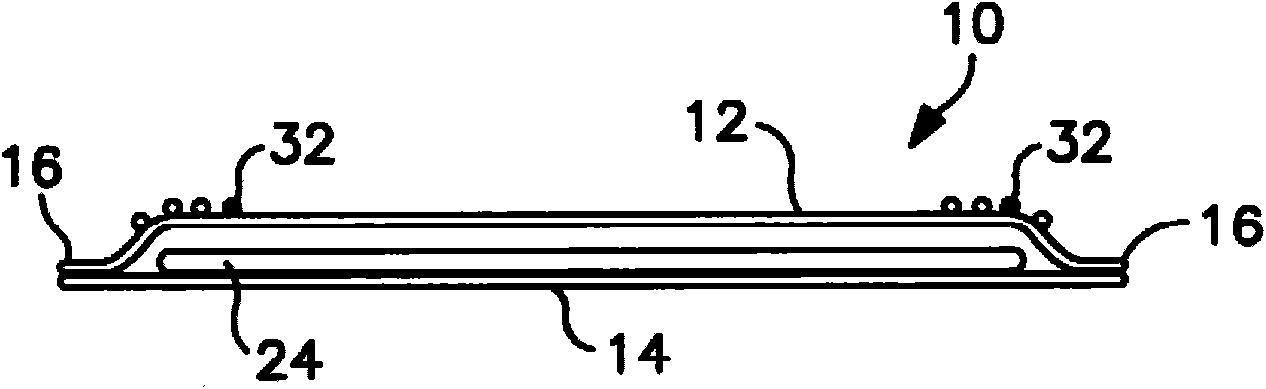 Zoned application of decolorizing composition for use in absorbent articles