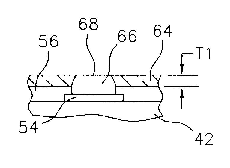 Semiconductor package with circuit side polymer layer and wafer level fabrication method