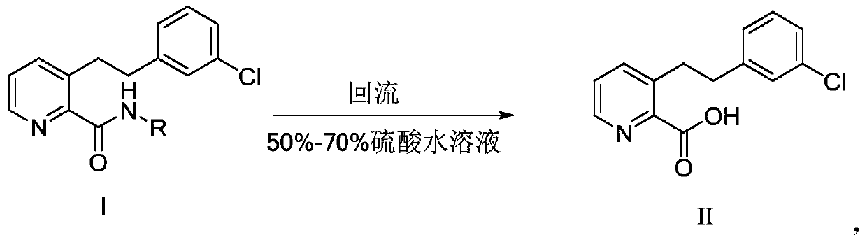 Preparation process of 3-[2-(3-chlorophenyl)ethyl]-2-pyridinecarboxylic acid