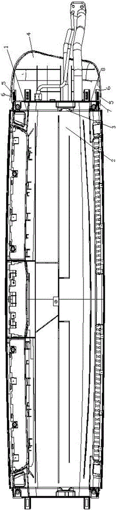 Top evaporator of air conditioner of automobile