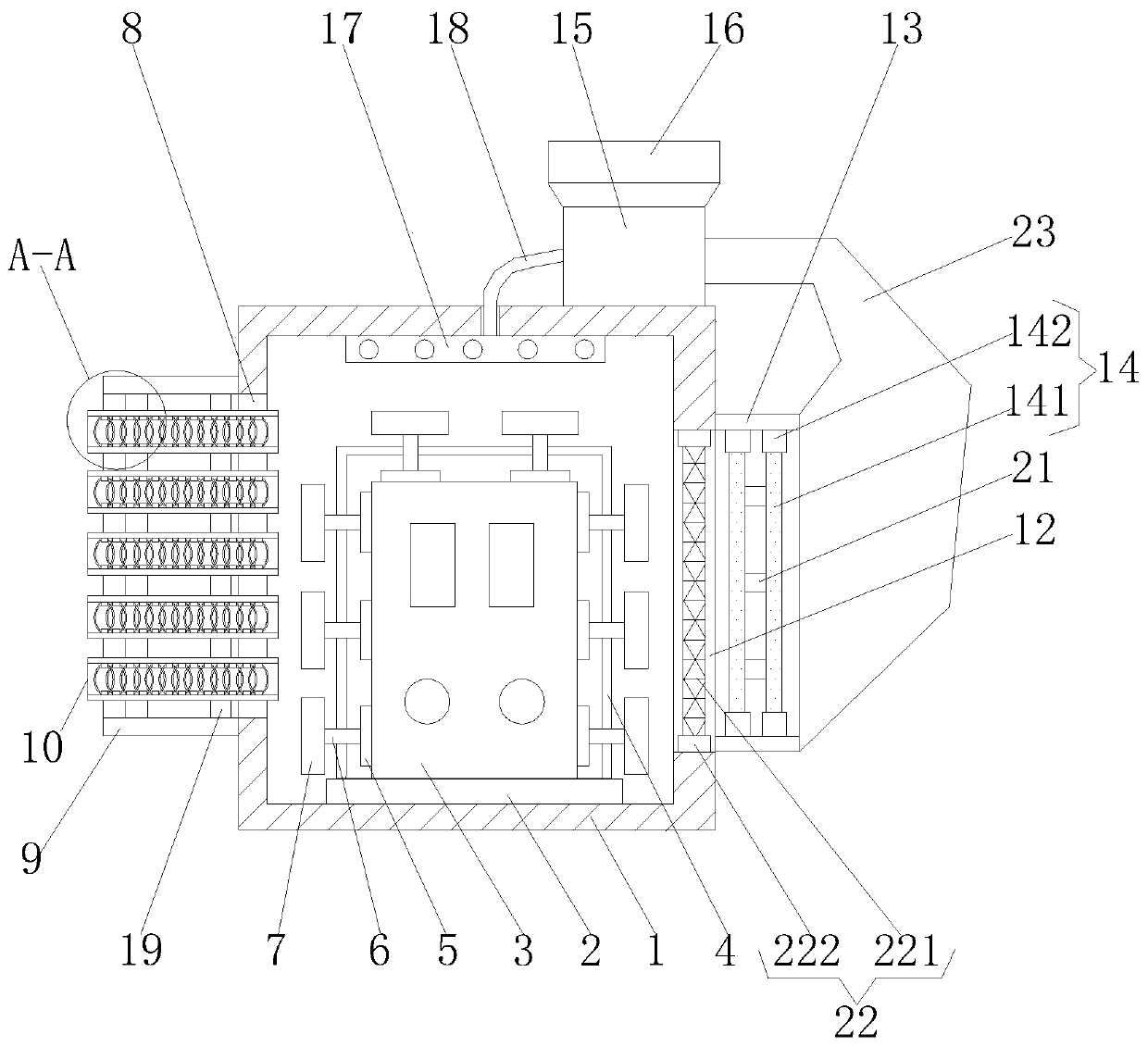 A cooling device for high-voltage electrical appliances