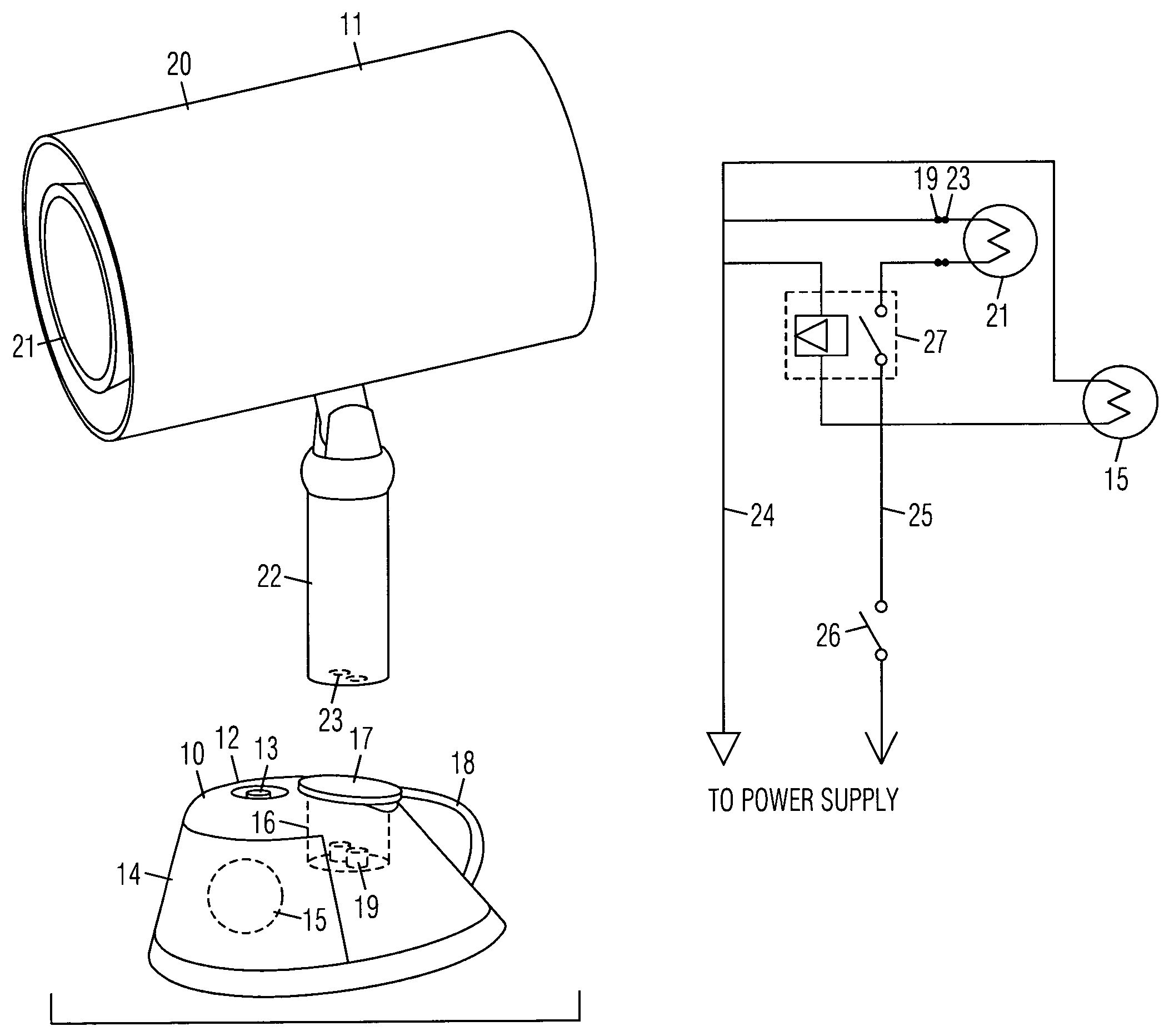 Boat light apparatus including navigation light and detachable docking light