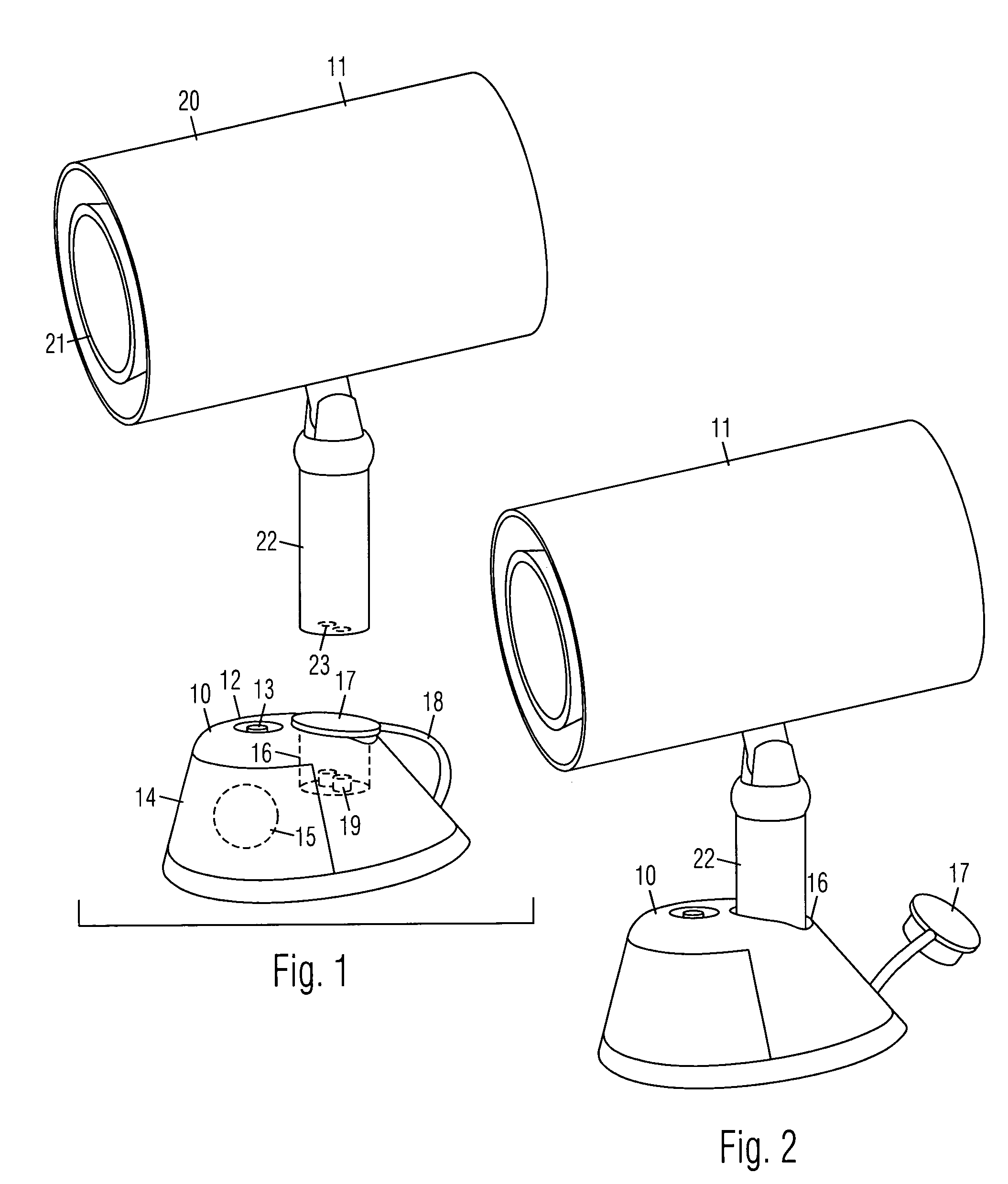 Boat light apparatus including navigation light and detachable docking light