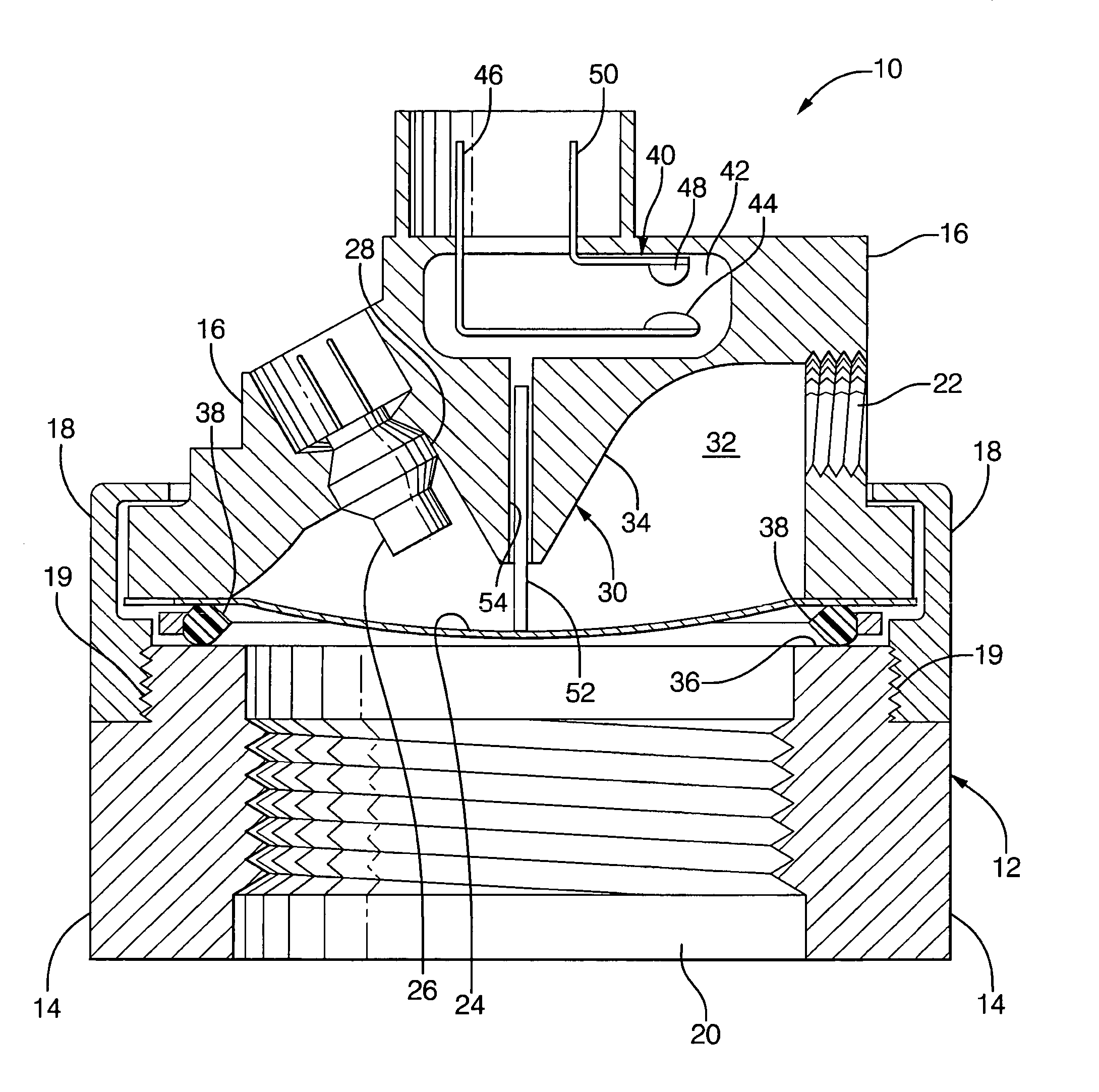 Blowoff valve assembly with integrated pressure switch