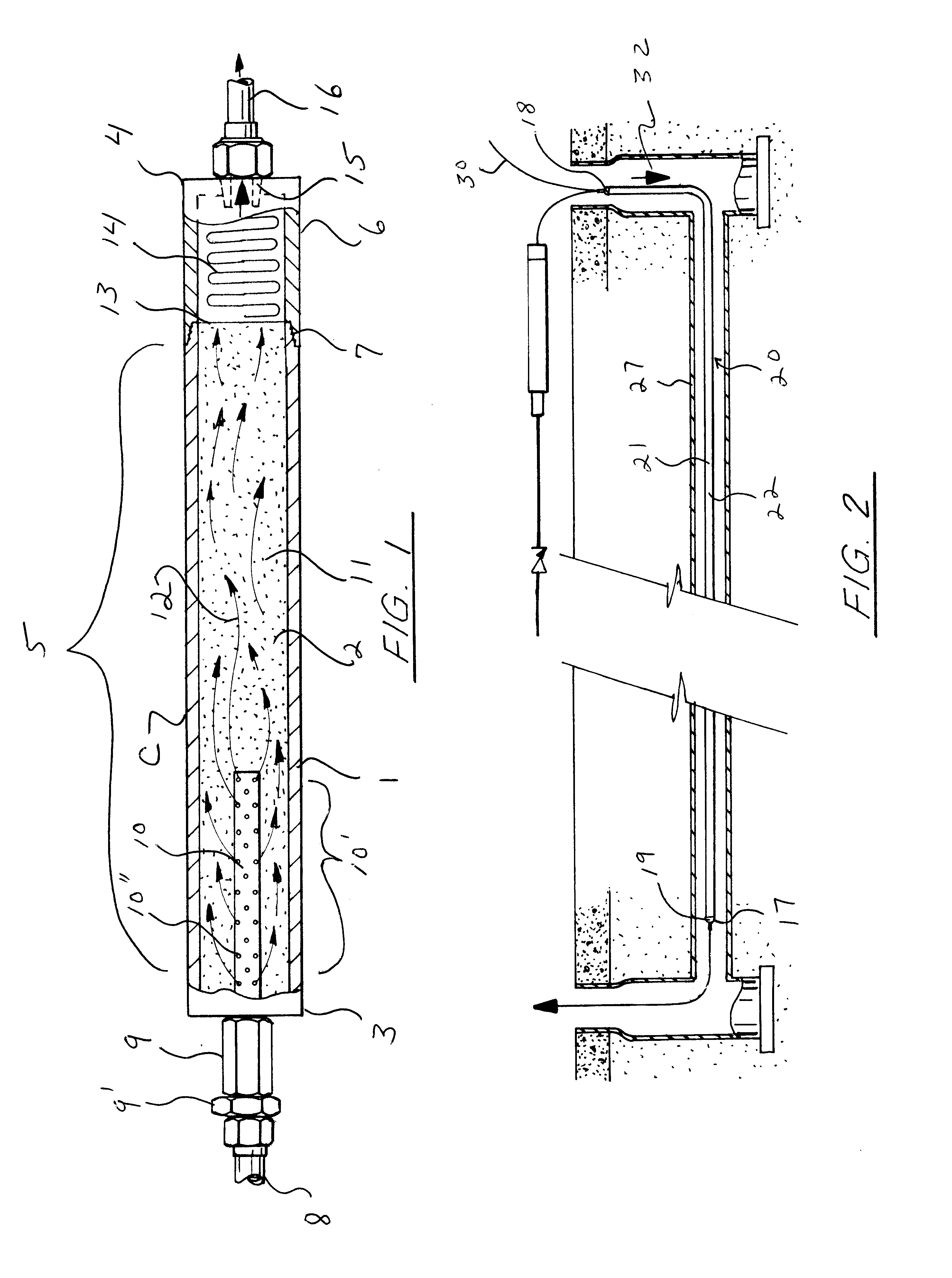 System for providing heated fluid utilizing exothermic chemical reaction for curing resin in pipe liner/repair process