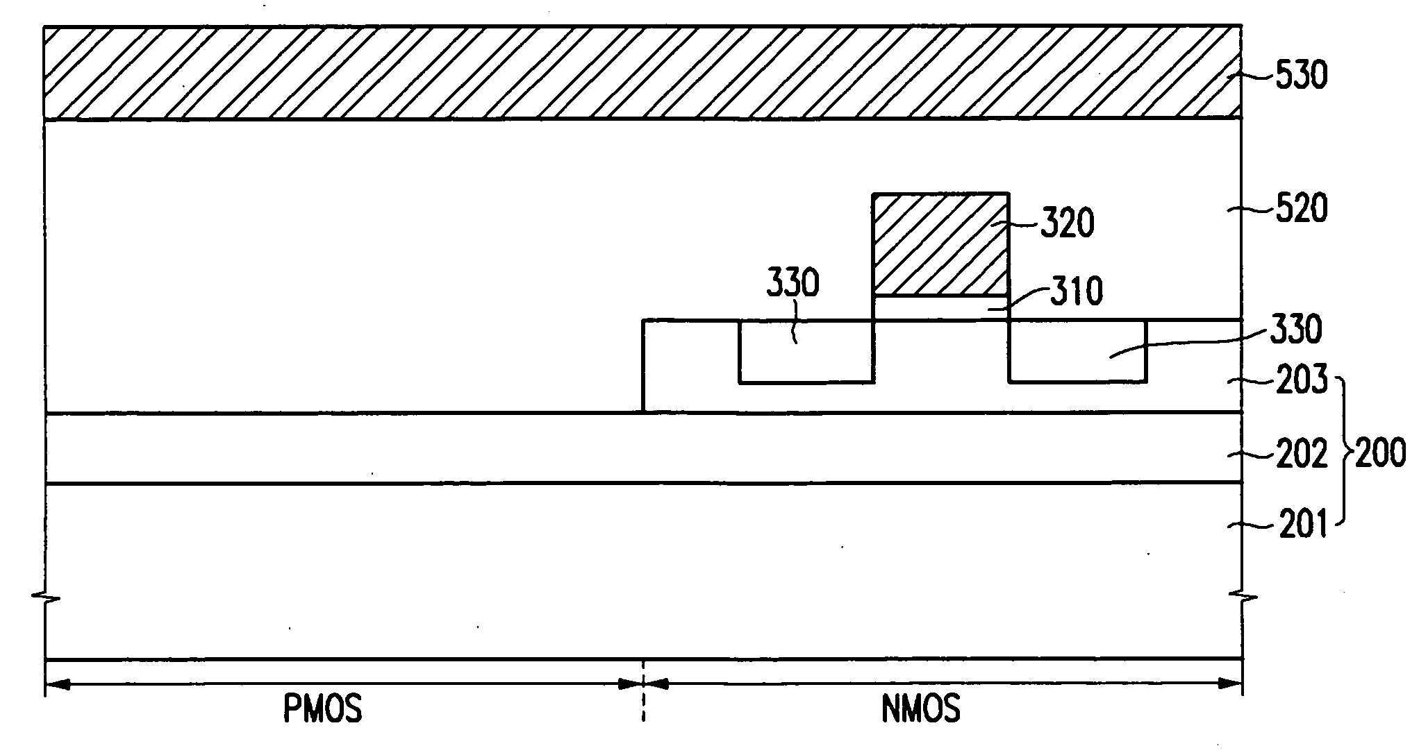 Method of manufacturing CMOS transistor by using SOI substrate