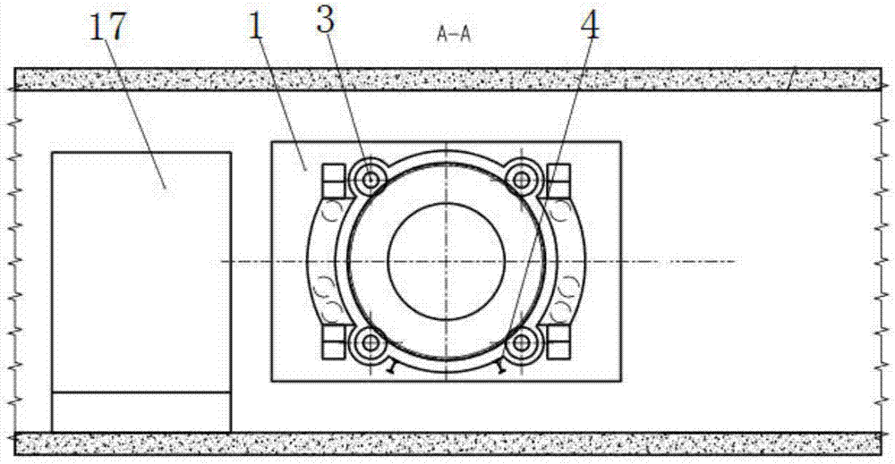 Shield contact channel excavating device