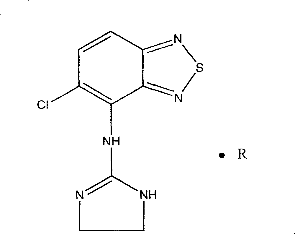 New use of tizanidine and its derivatives in preparing medicine for treating anxiety disorder