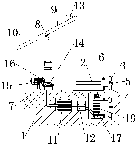 Temperature compensation device for solar ground source heat pump