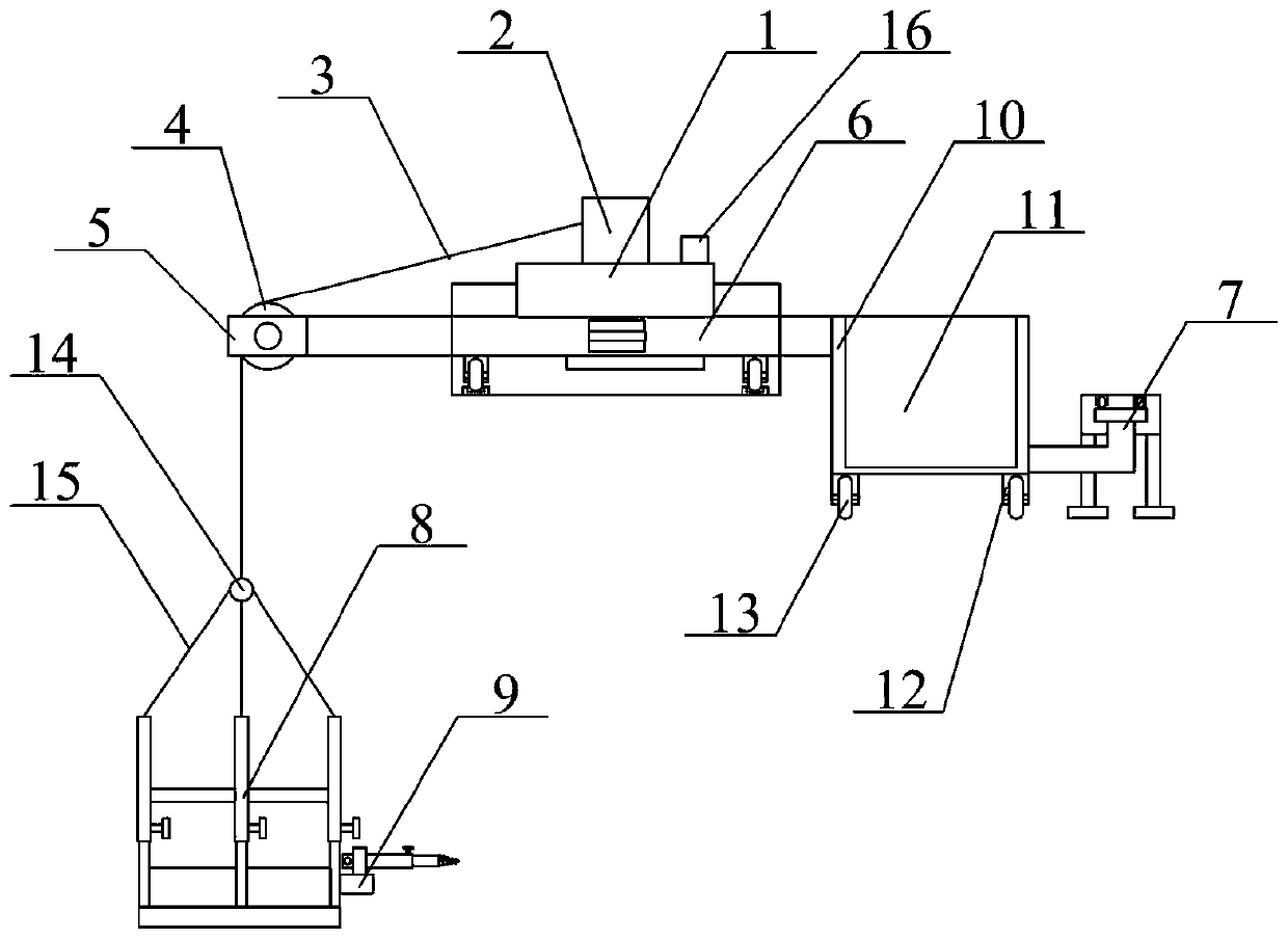 Convenient-to-move hanging basket for building construction