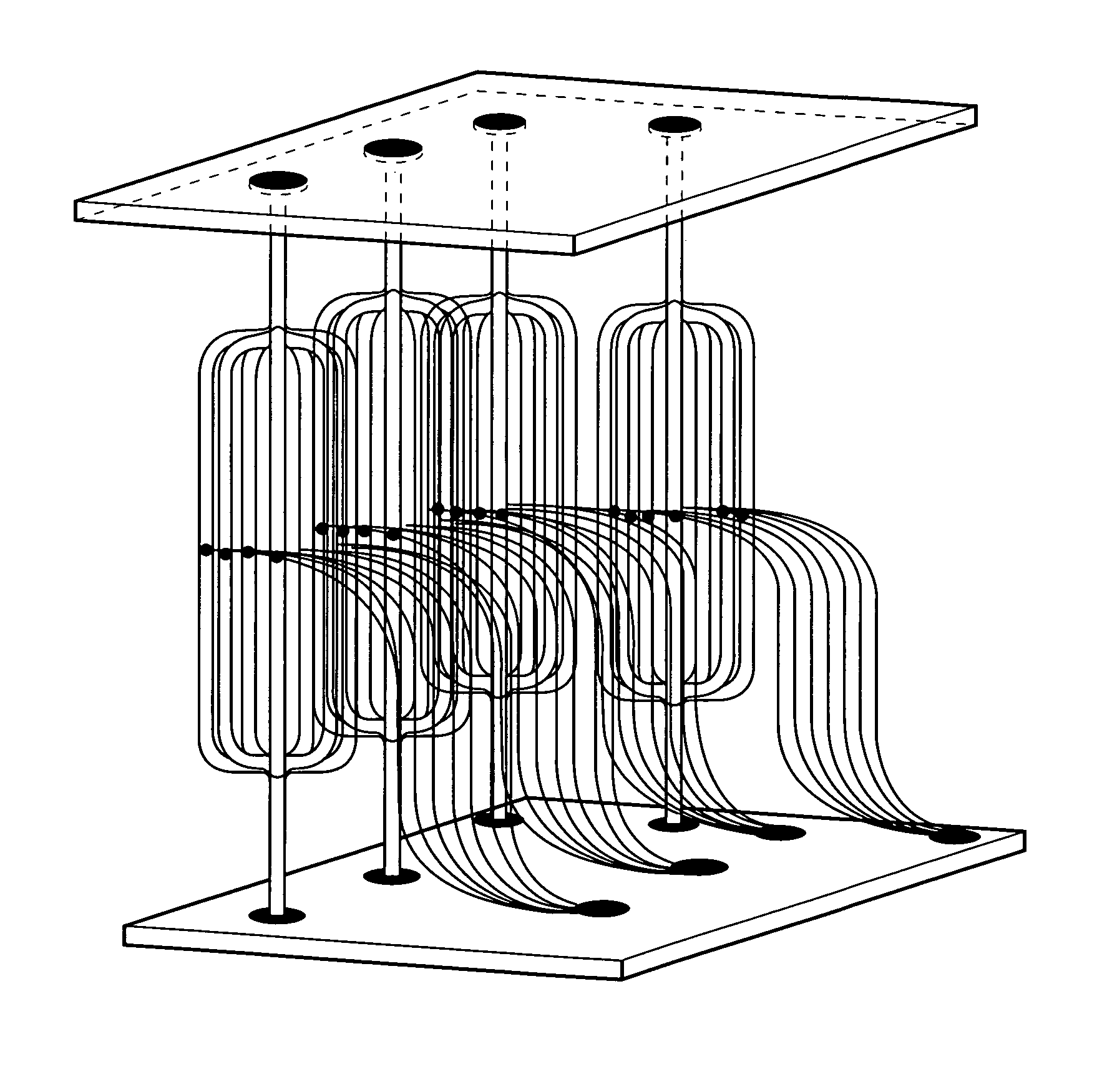 Method of fabricating free-form, high-aspect ratio components for high-current, high-speed microelectronics