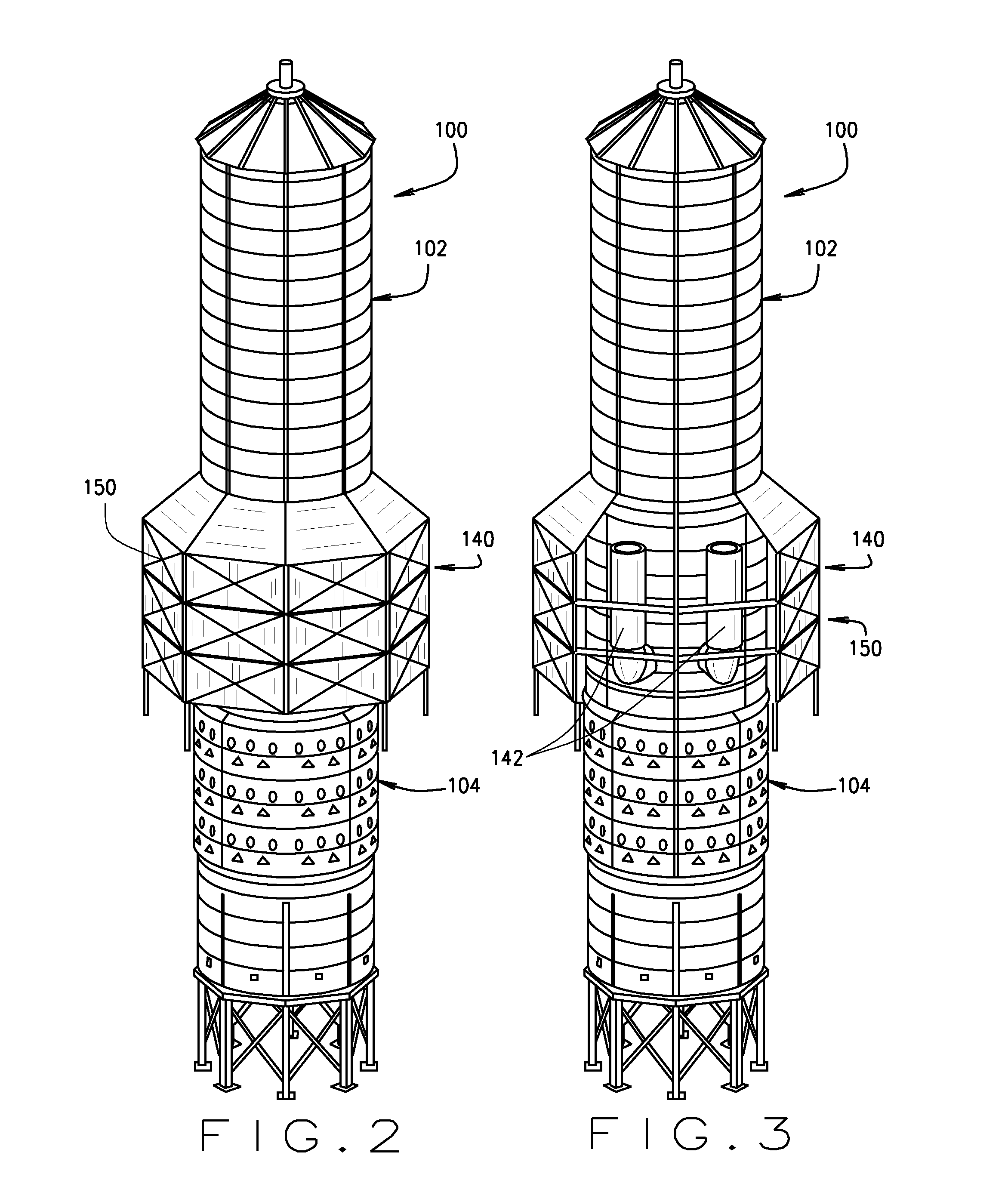 Tower grain dryer with improved heat reclamation and counter-flow cooling section