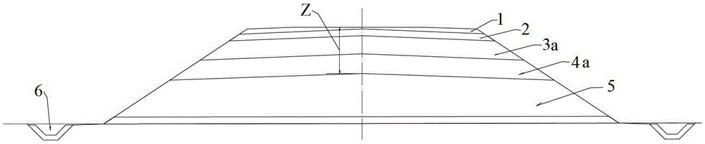 Embankment structure of high-speed railway embankment with ballastless track in seasonally frozen regions