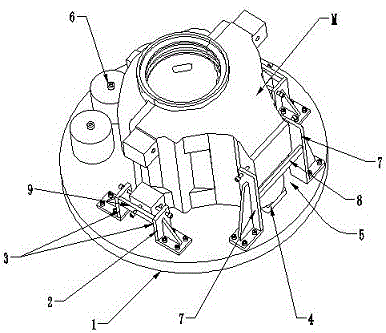 Special device for rough and finish turning of gas turbine bearing base