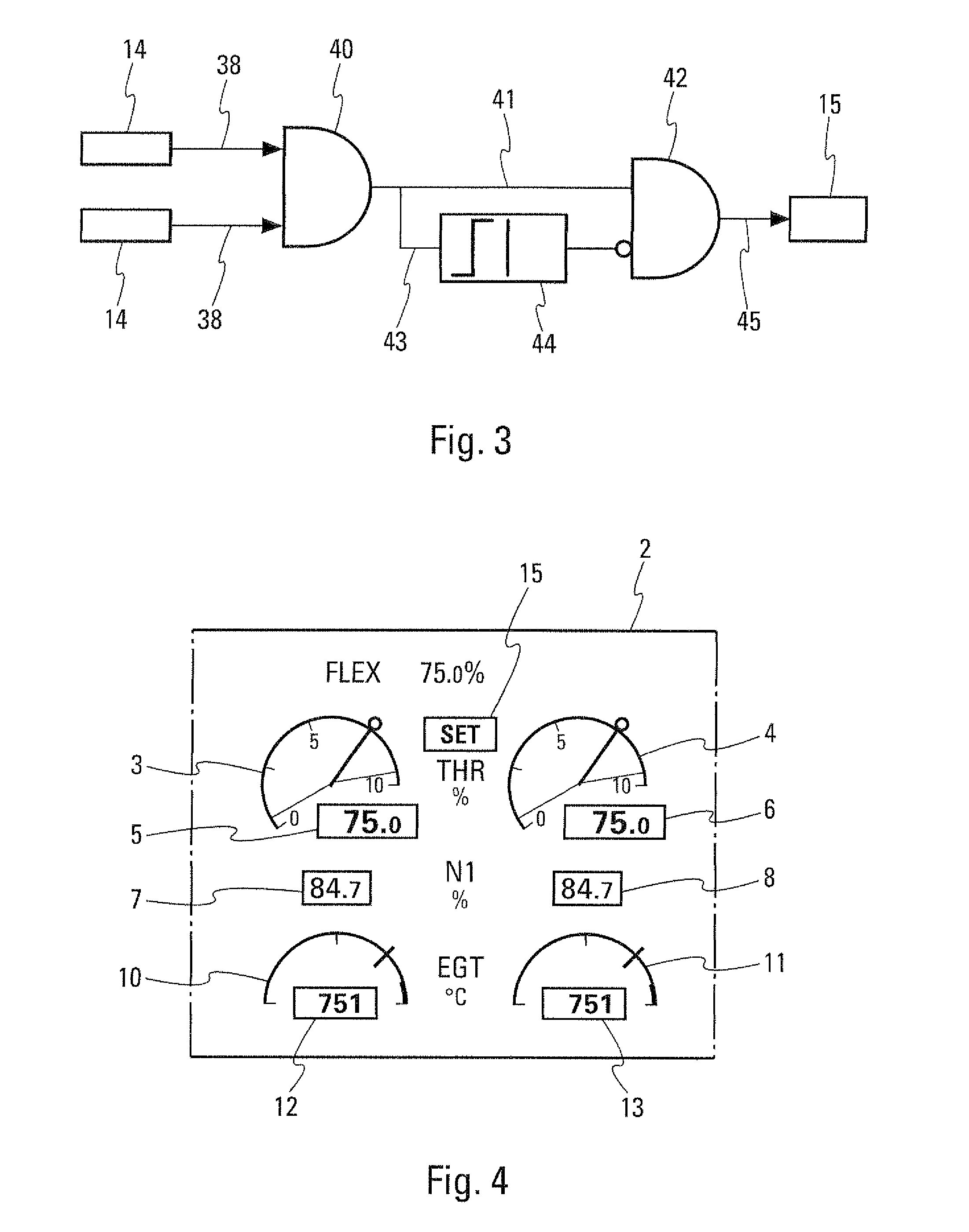 Device for confirming the engine thrust of an aircraft