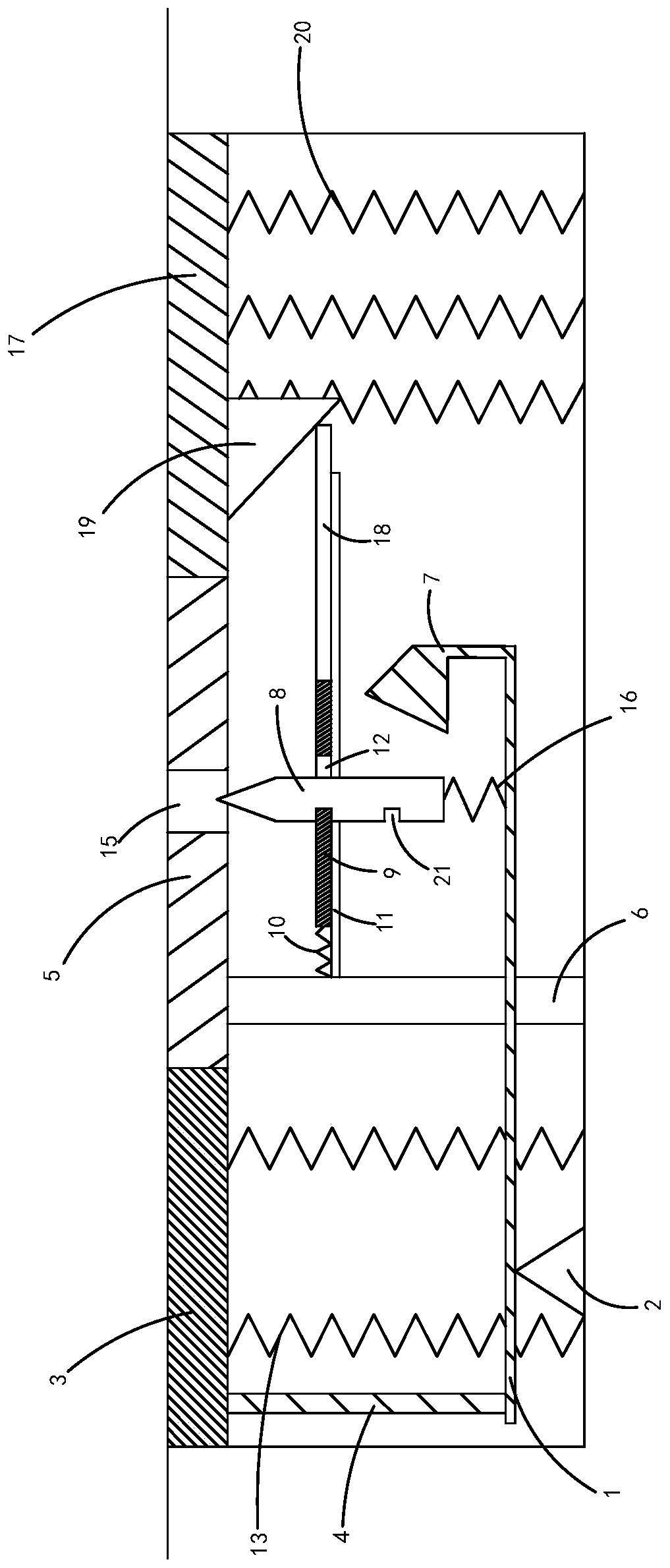 Weight measuring tire breaking device