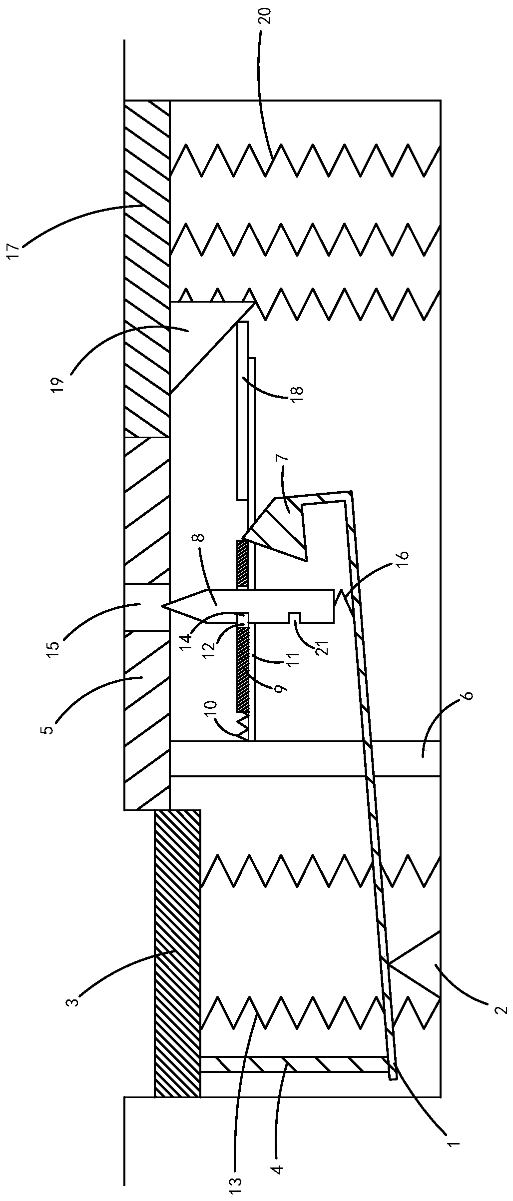 Weight measuring tire breaking device