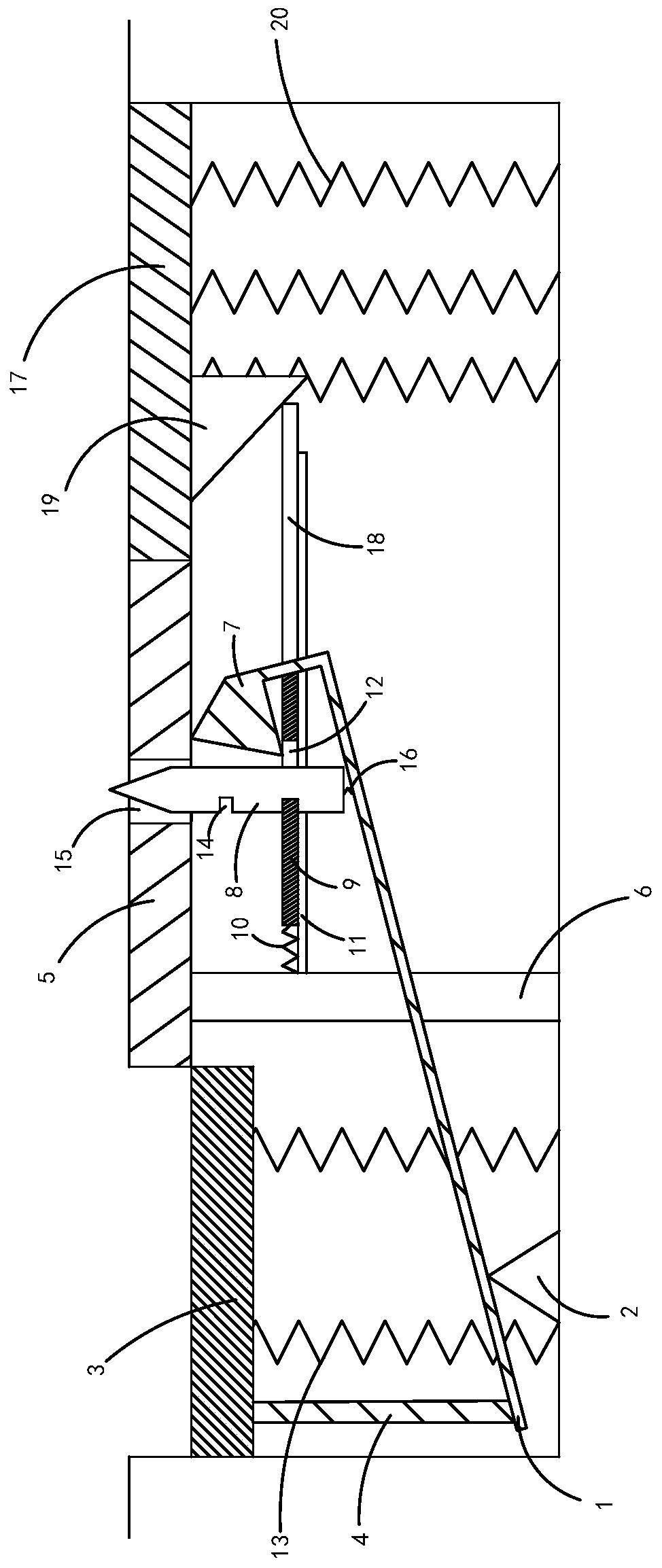 Weight measuring tire breaking device