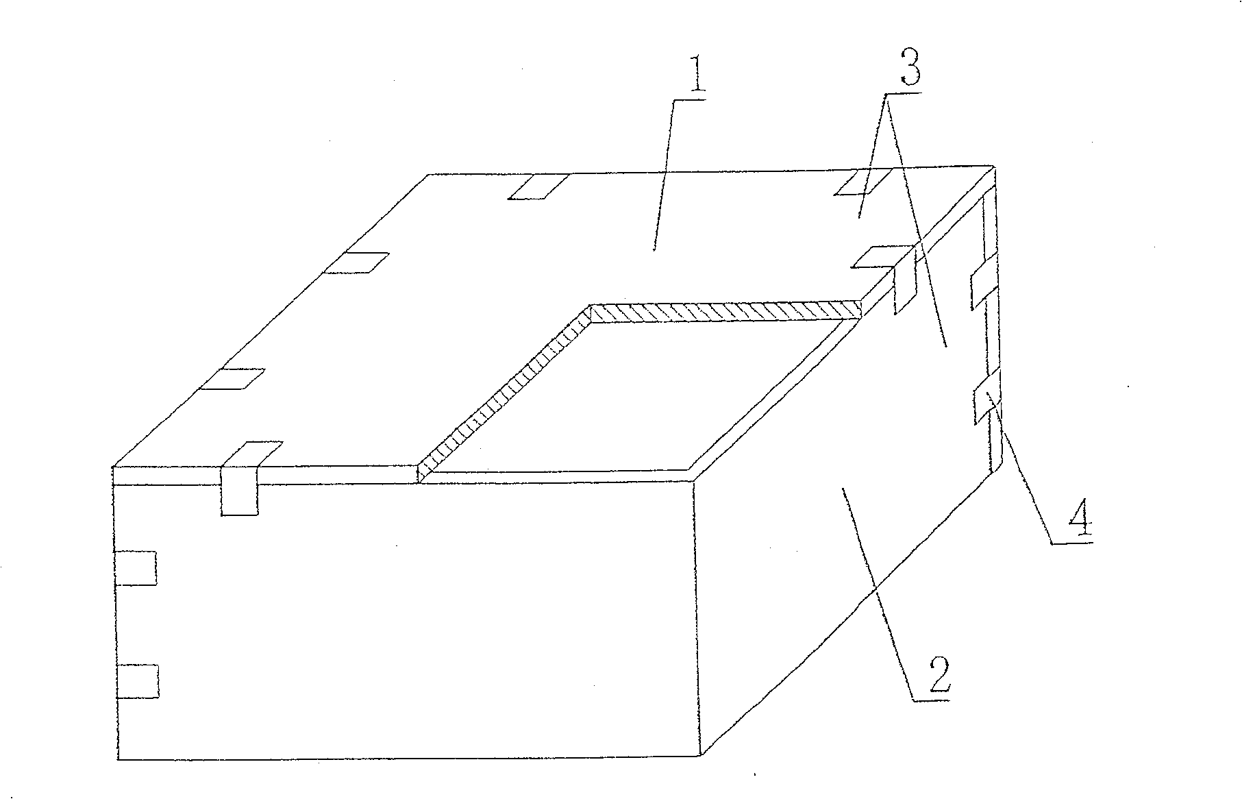 Cavity form component for concrete filling