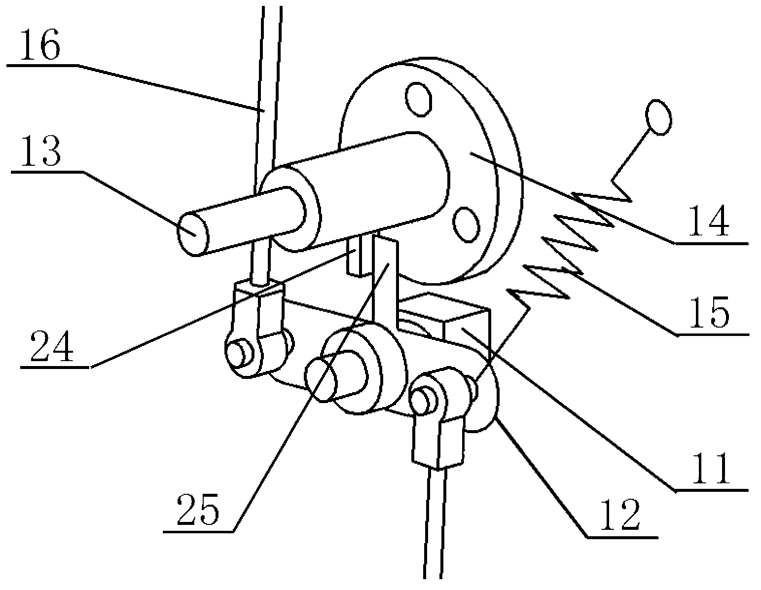 Mechanical synchronous shrinkage door