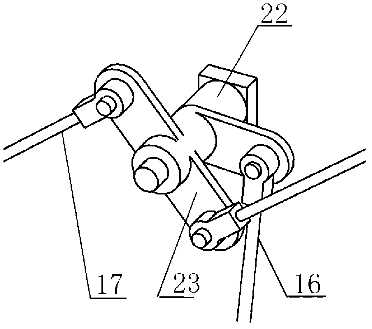 Mechanical synchronous shrinkage door