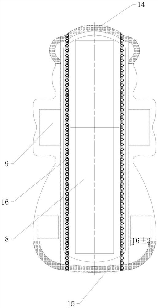 Straight-strip-packaged sanitary napkin for night