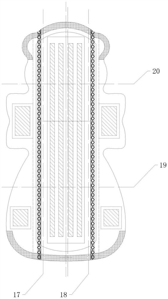 Straight-strip-packaged sanitary napkin for night