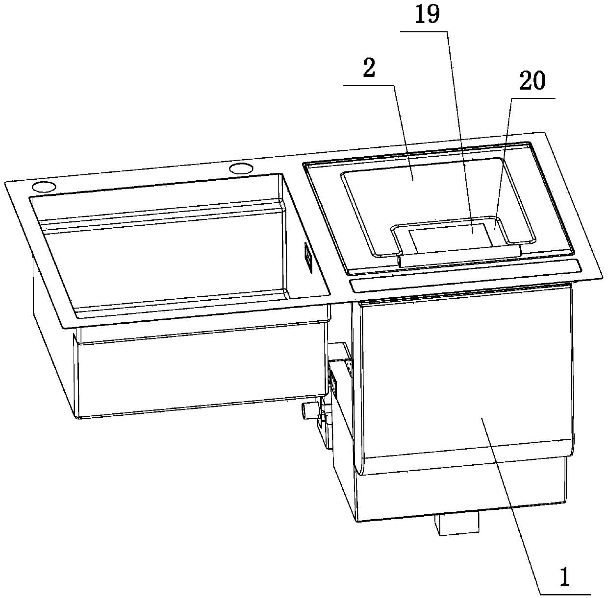 Sink type washer with display function