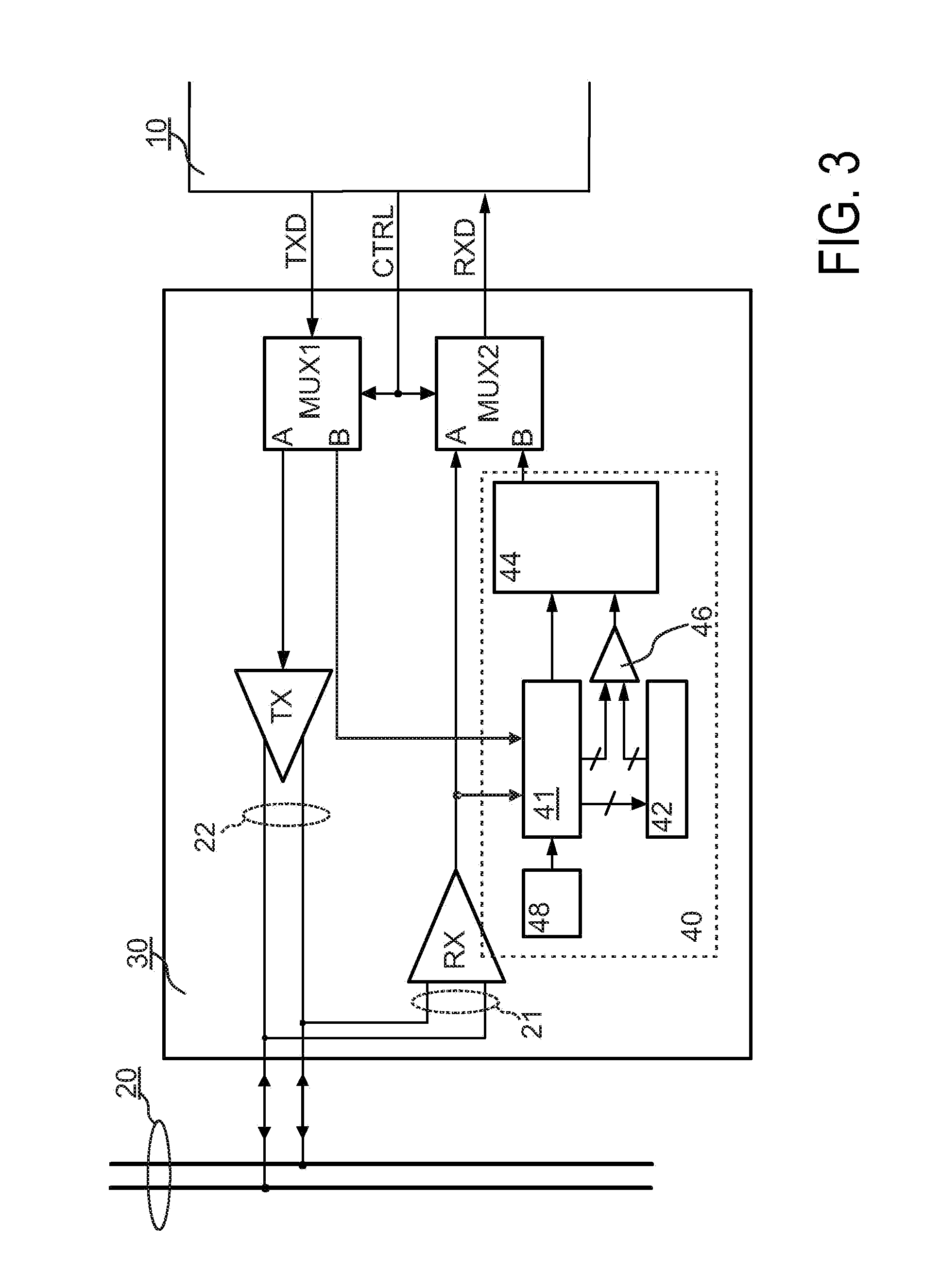 Configuration of bus transceiver