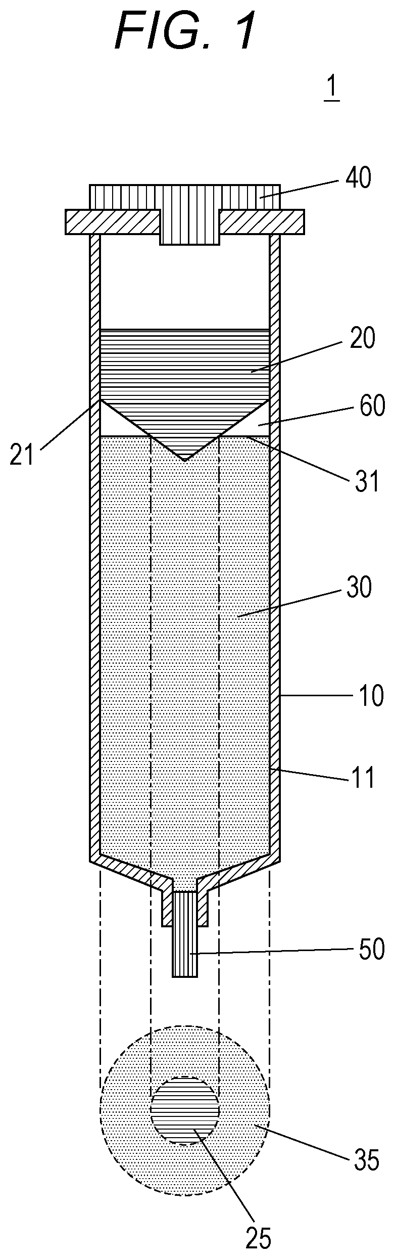 Prefilled syringe and preservation method for resin composite