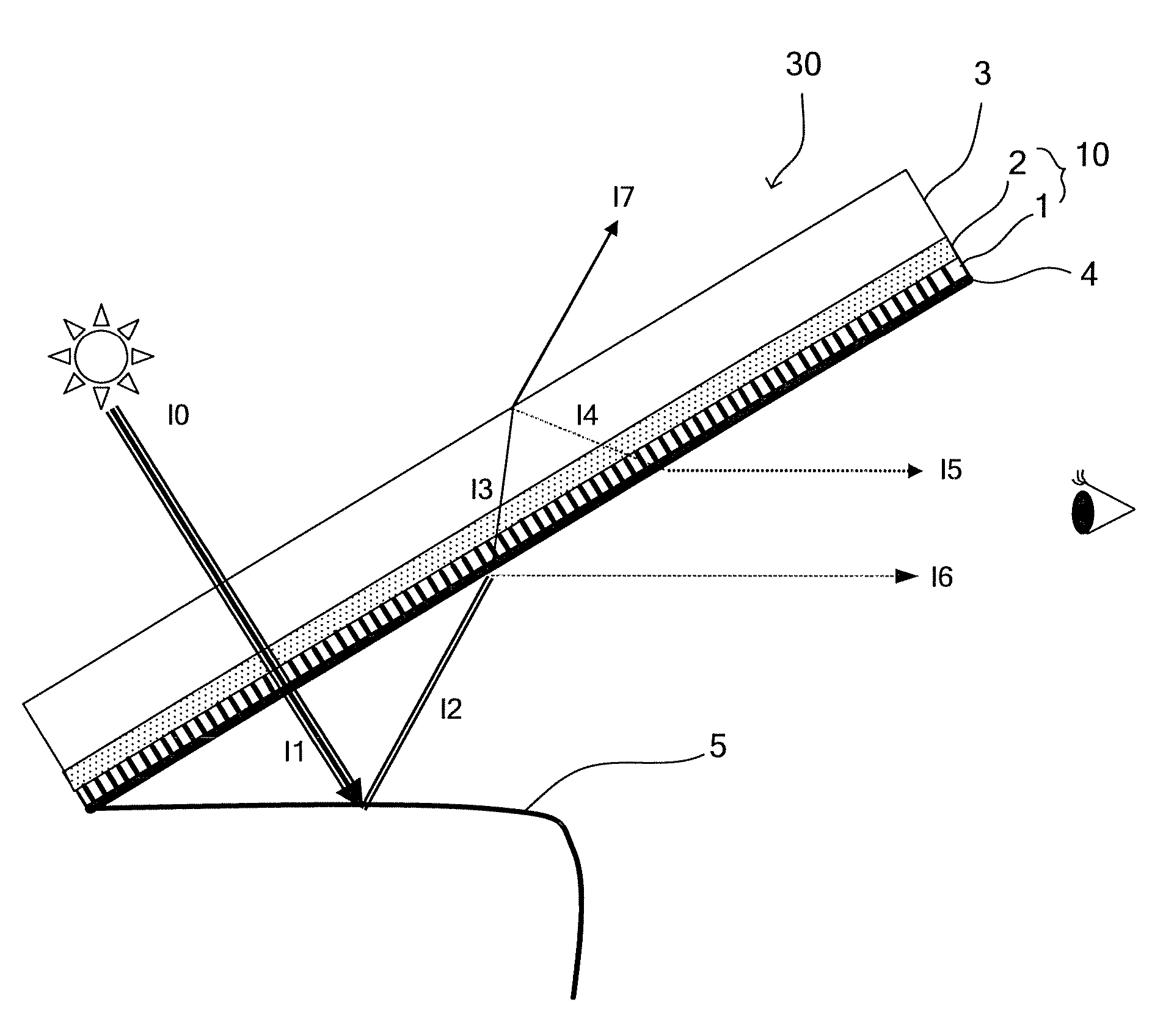 Optical film, and glass