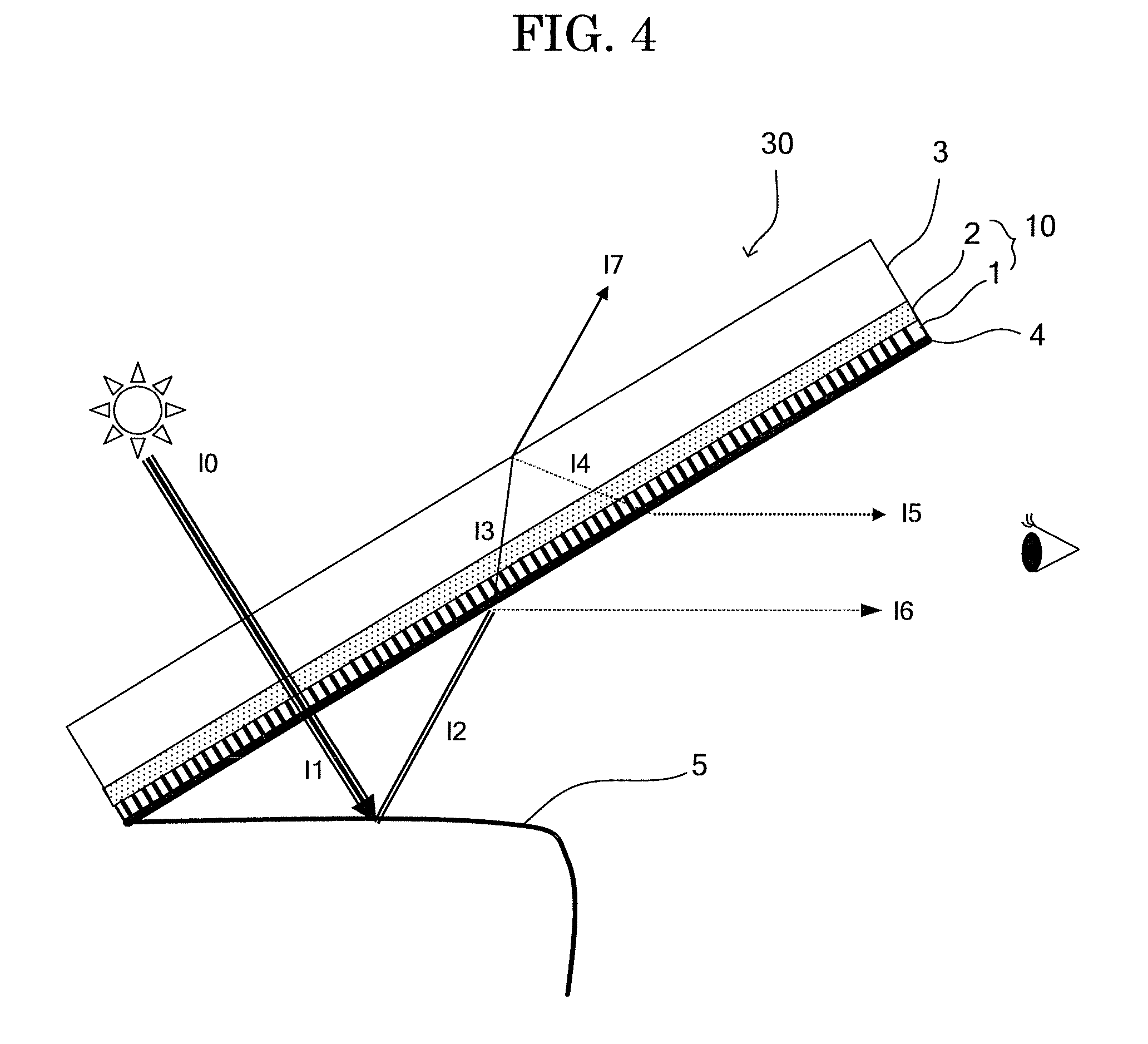 Optical film, and glass