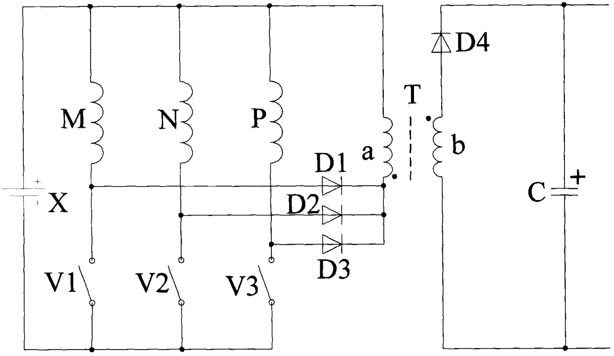 Single power converter system of separately-excited high-gain switch reluctance machine