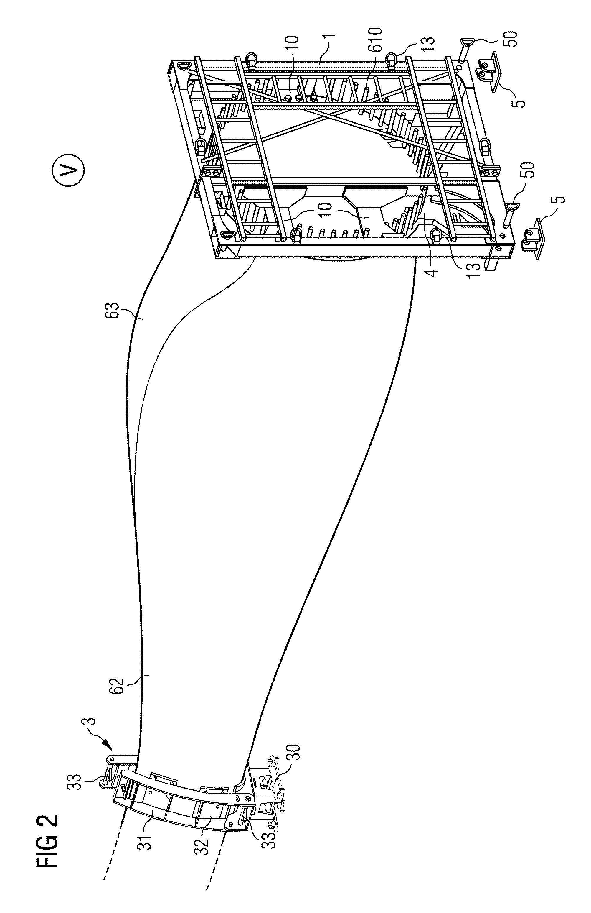 Wind turbine blade holding arrangement