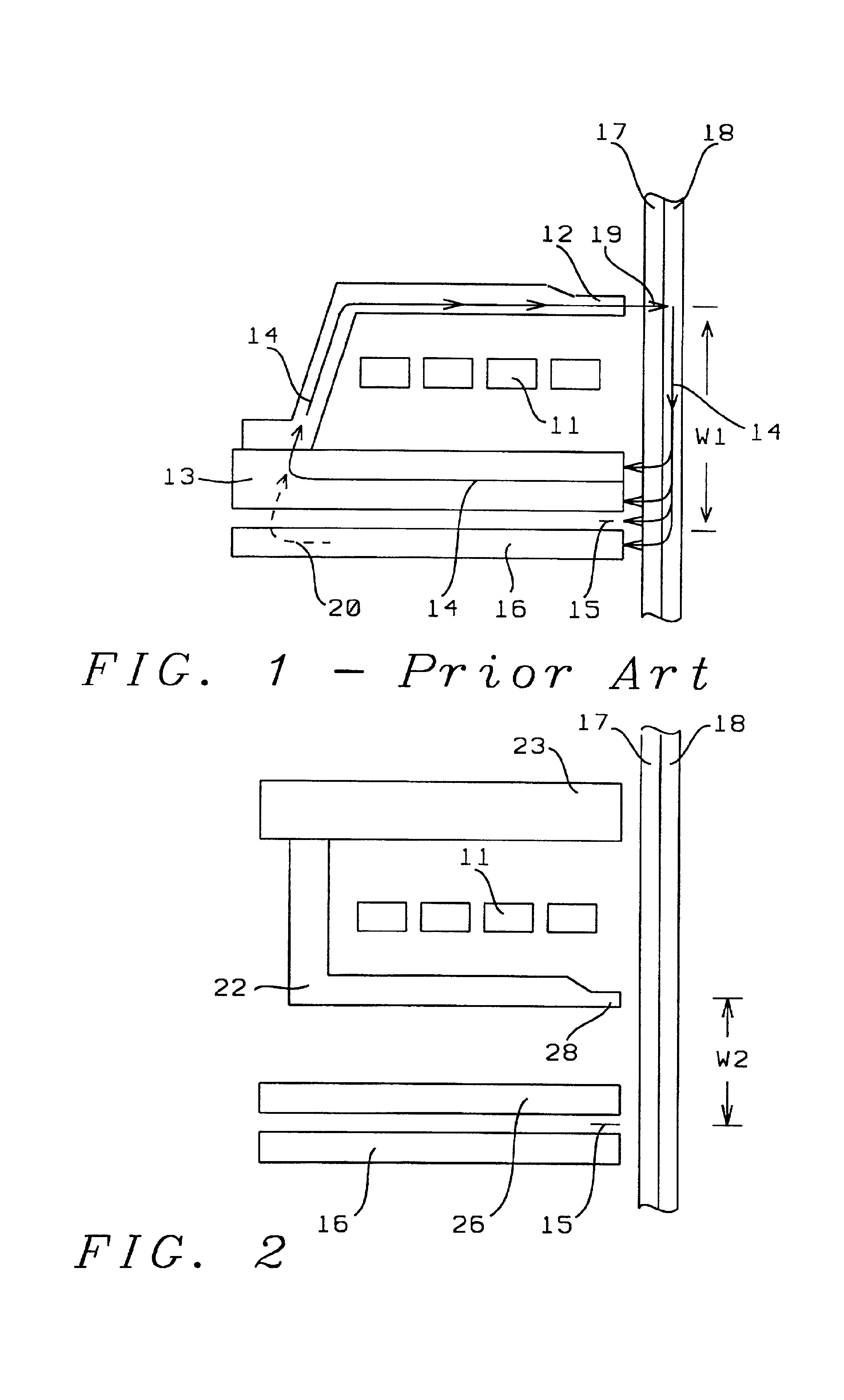 Inverted write head for vertical recording