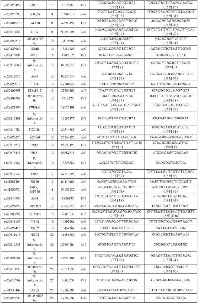 SNP mark combination for traceability and identification of beef cattle individuals and meat products and application of SNP mark combination