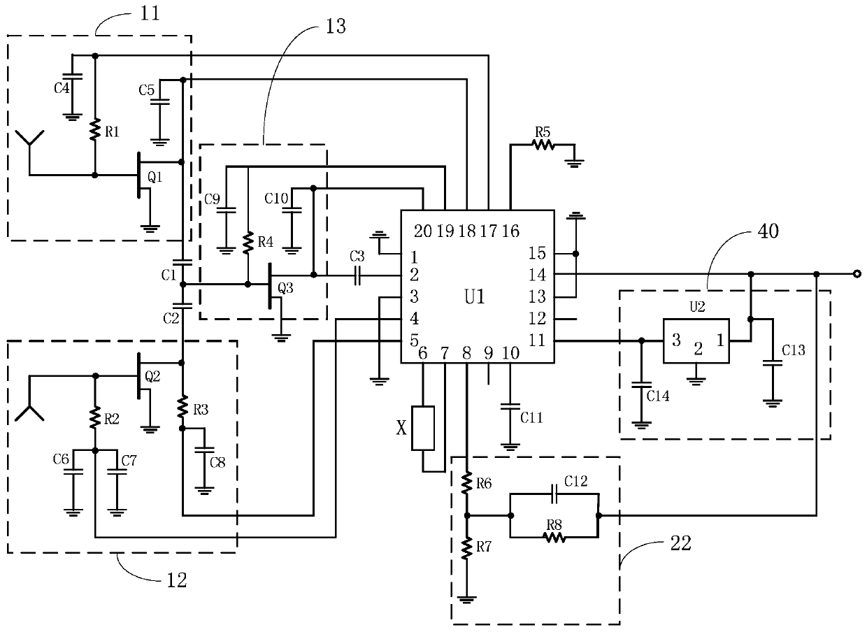 A microwave frequency conversion circuit and frequency converter