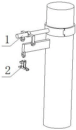 Concrete pole ground wire reset device