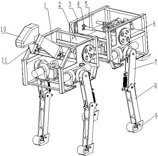 Bionic robot dog with flexible structure